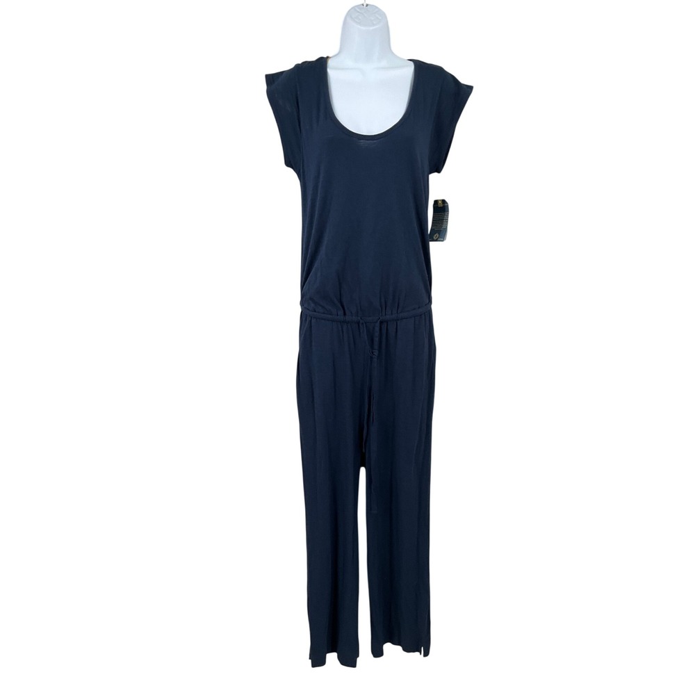 Democracy Jumpsuit Women S Navy Cotton Coastal Minimalist Coastal Breathable NEW